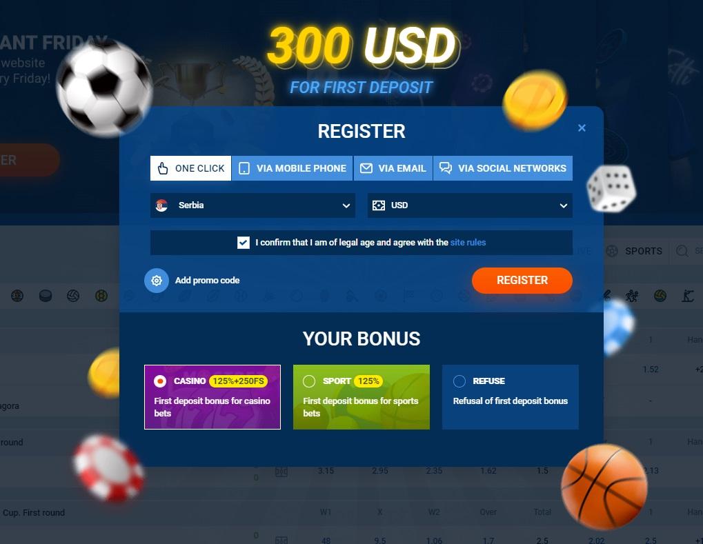 Реєстрація в Mostbet